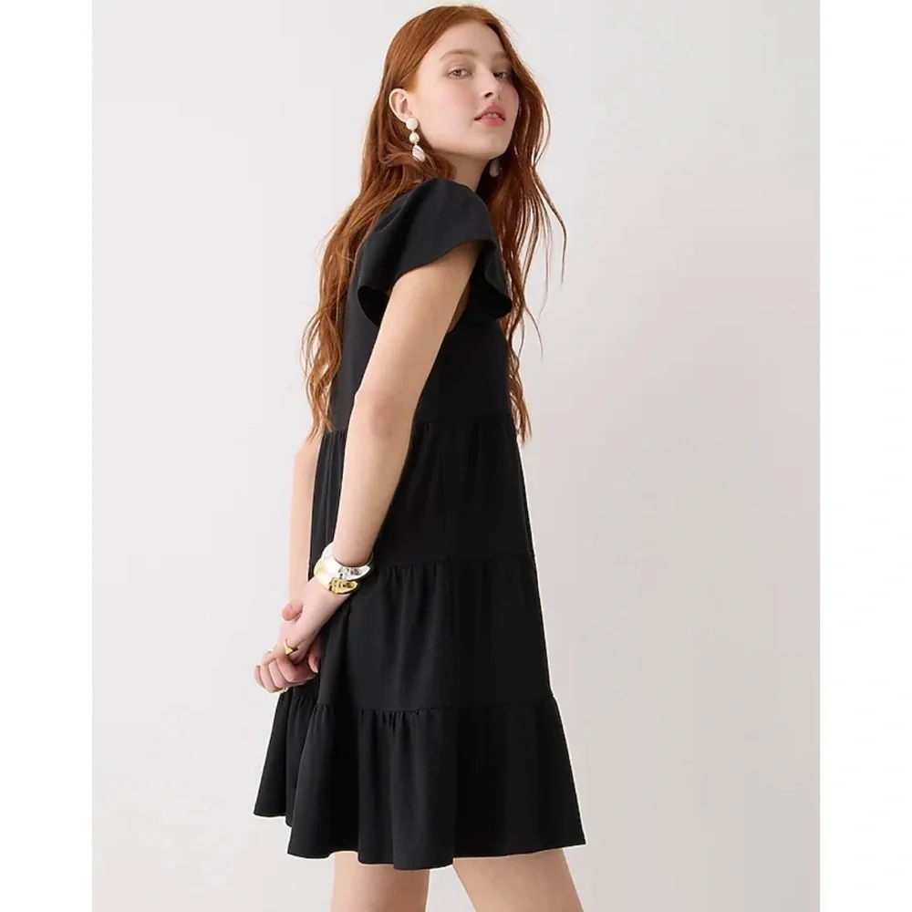 J. Crew Knit Broken-in Jersey Tiered Mini Dress
